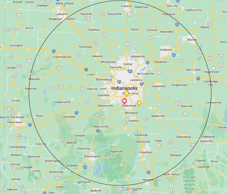 White Tree Service Area Map